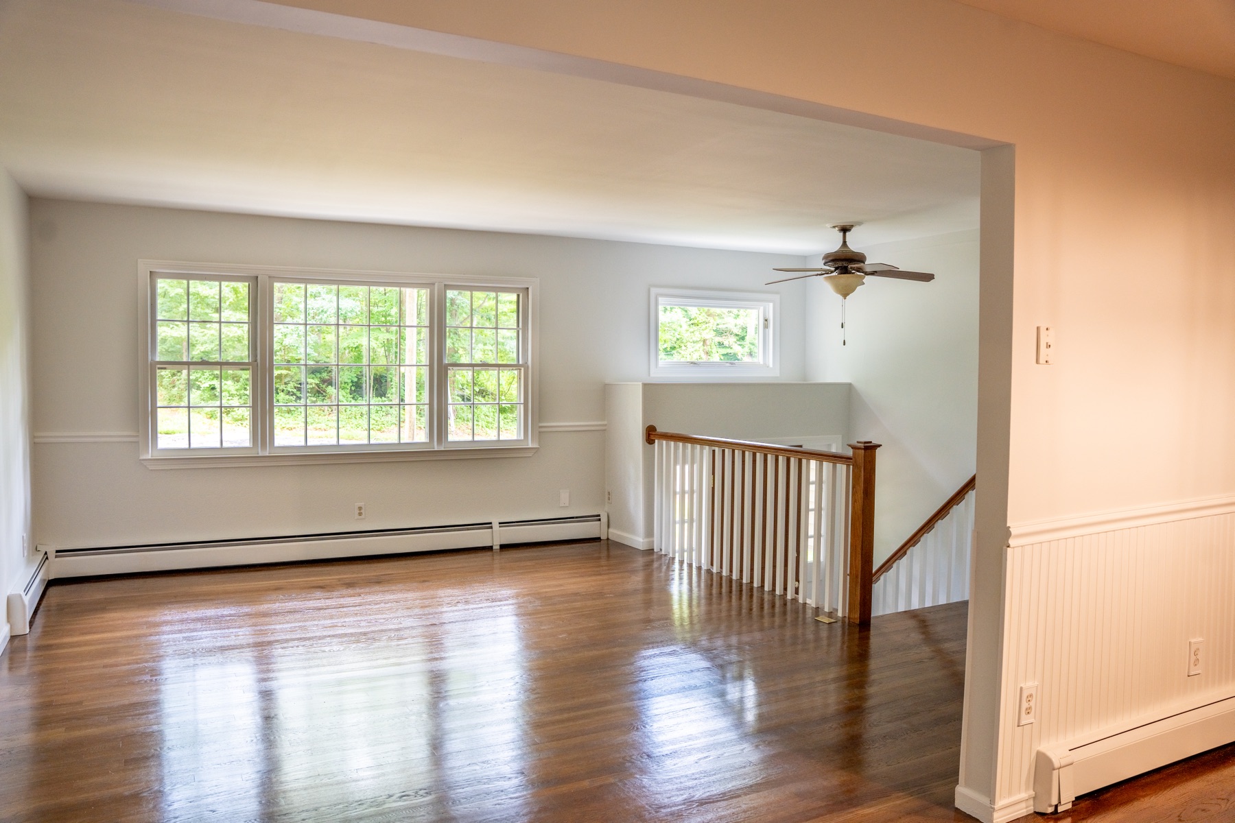 Living room with hardwood floors
