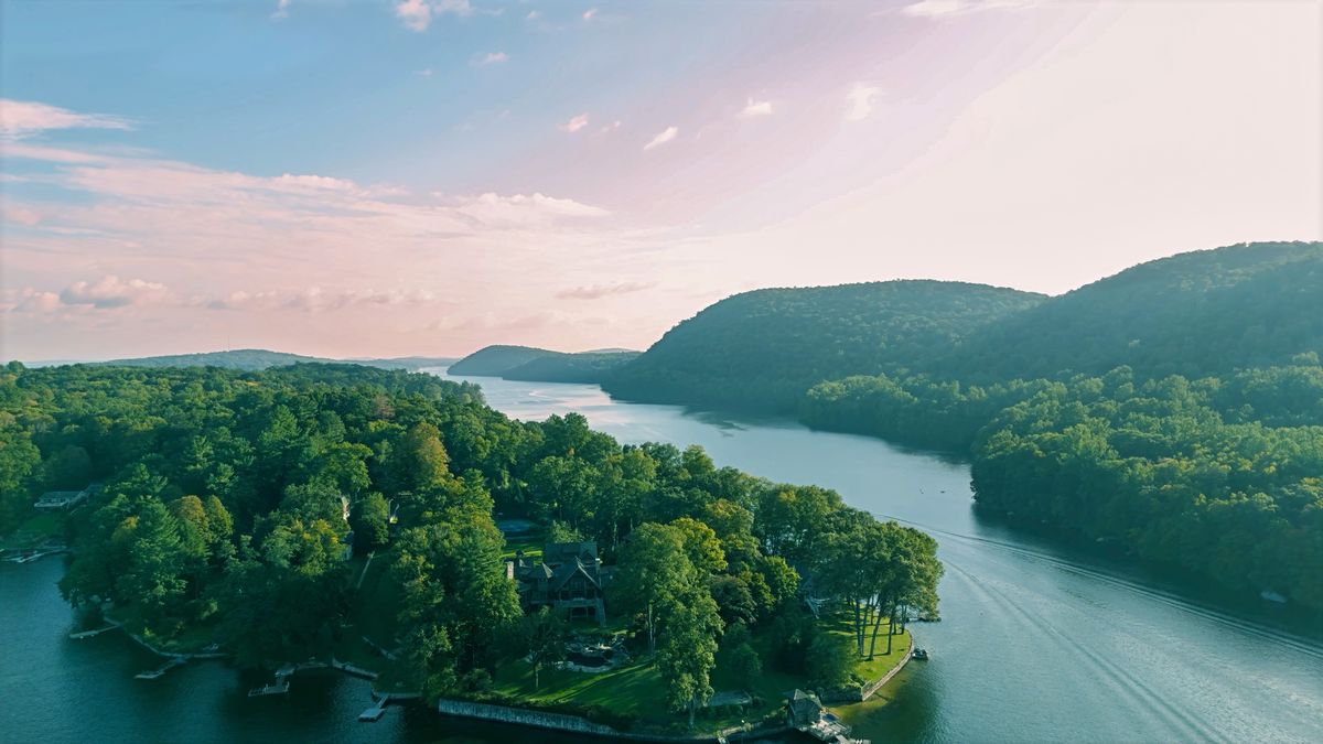 A quiet bay on Candlewood Lake, New Milford CT